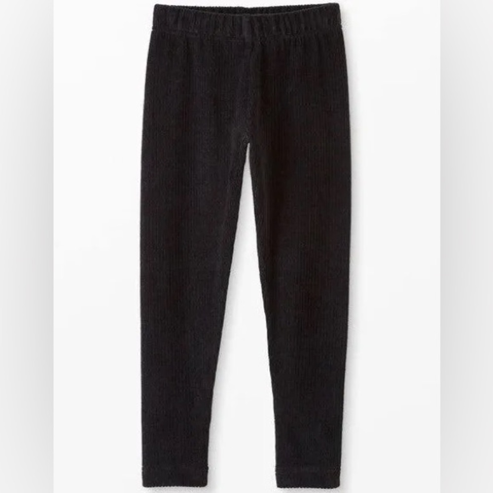 Hanna Andersson Black Ribbed Velour Leggings - 4T